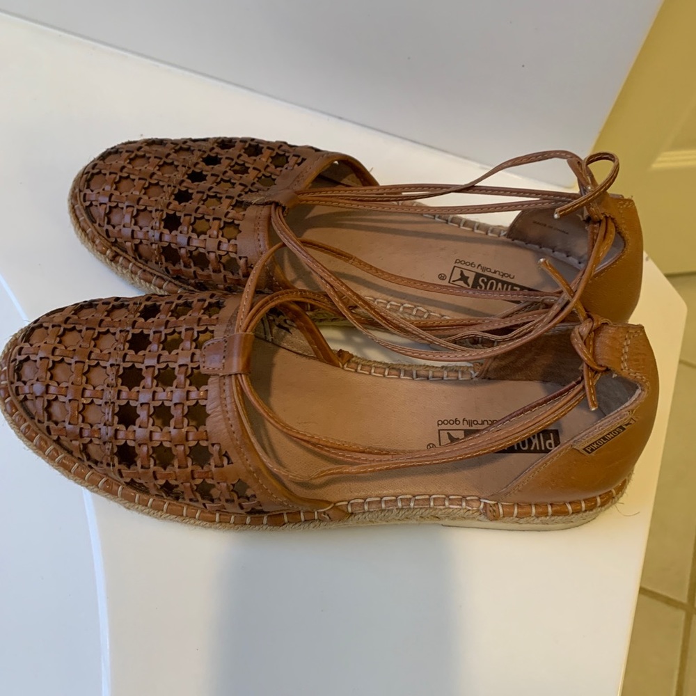 PIKOLINOS Espadrille Shoes Size 39 Brandy color